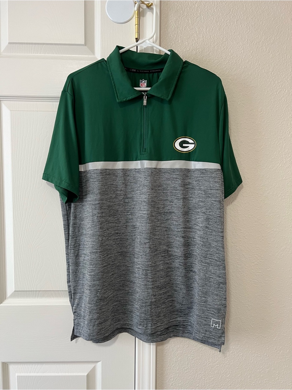 NFL Green Bay Packers MSX by Michael Strahan 1/4 Zip Performance Polo Large